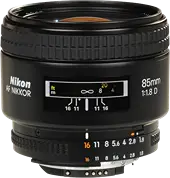 Nikon AF NIKKOR 85MM F/1.8D Logo